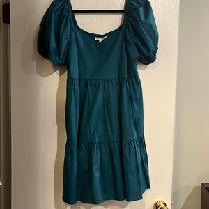 Blue Sweetheart Neckline Dress